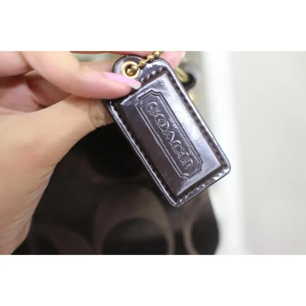 COACH SIGNATURE STRIPE DEMI CROSSBODY BAG #F18035 ([u170